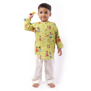 Organic Cotton Unisex 'Threads of Love'- Rakhi Kurta Set