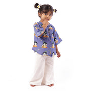 Mul Chanderi 'Nanha Krishna' Kurta Set for Girls