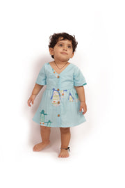 Organic Cotton Frock| Infants and Toddlers| Penguin Print