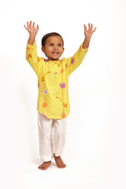 Organic Cotton Unisex Veena and Lotus Kurta Set