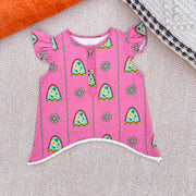 'Nani Ghar ka Champa'- Organic Cotton Pink Floral Kurta for Girls