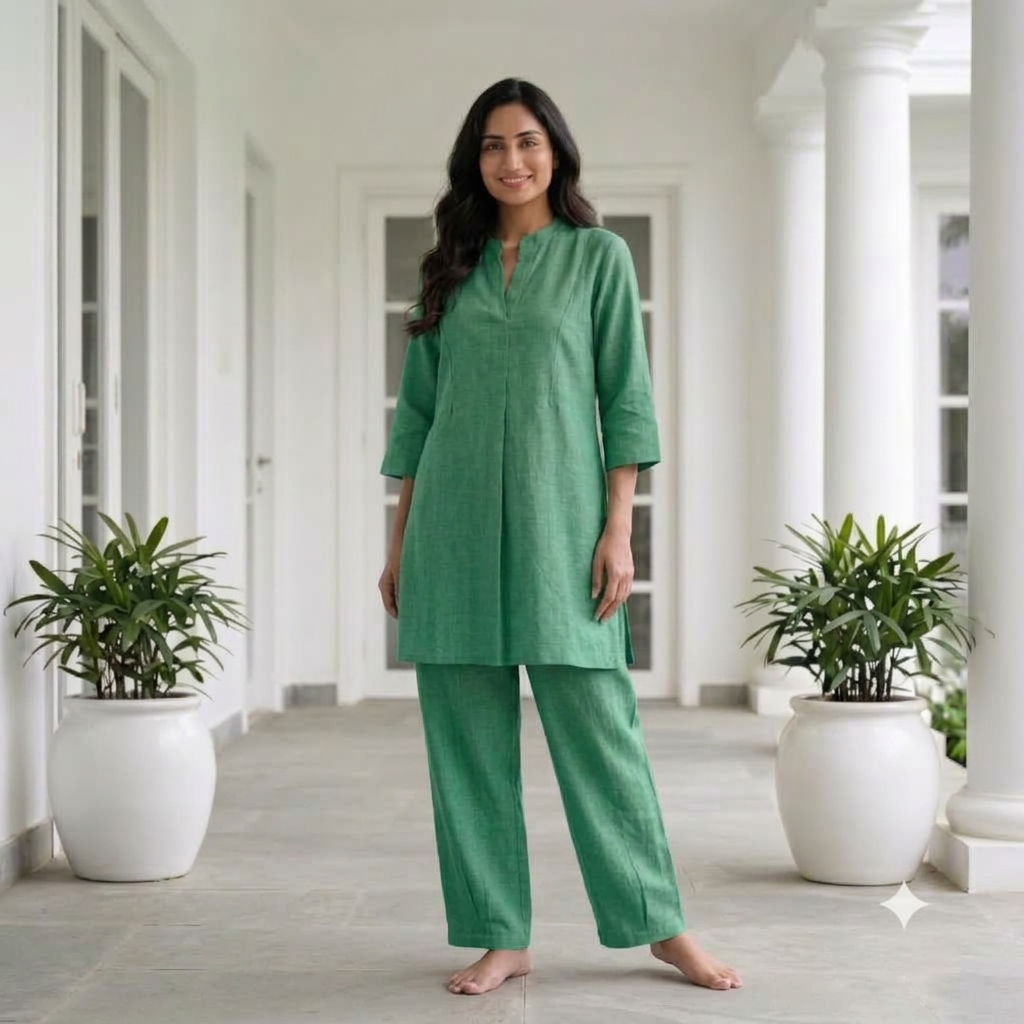 'Nurture' Green Co-Ord Set- Maternity and Nursing Essentials
