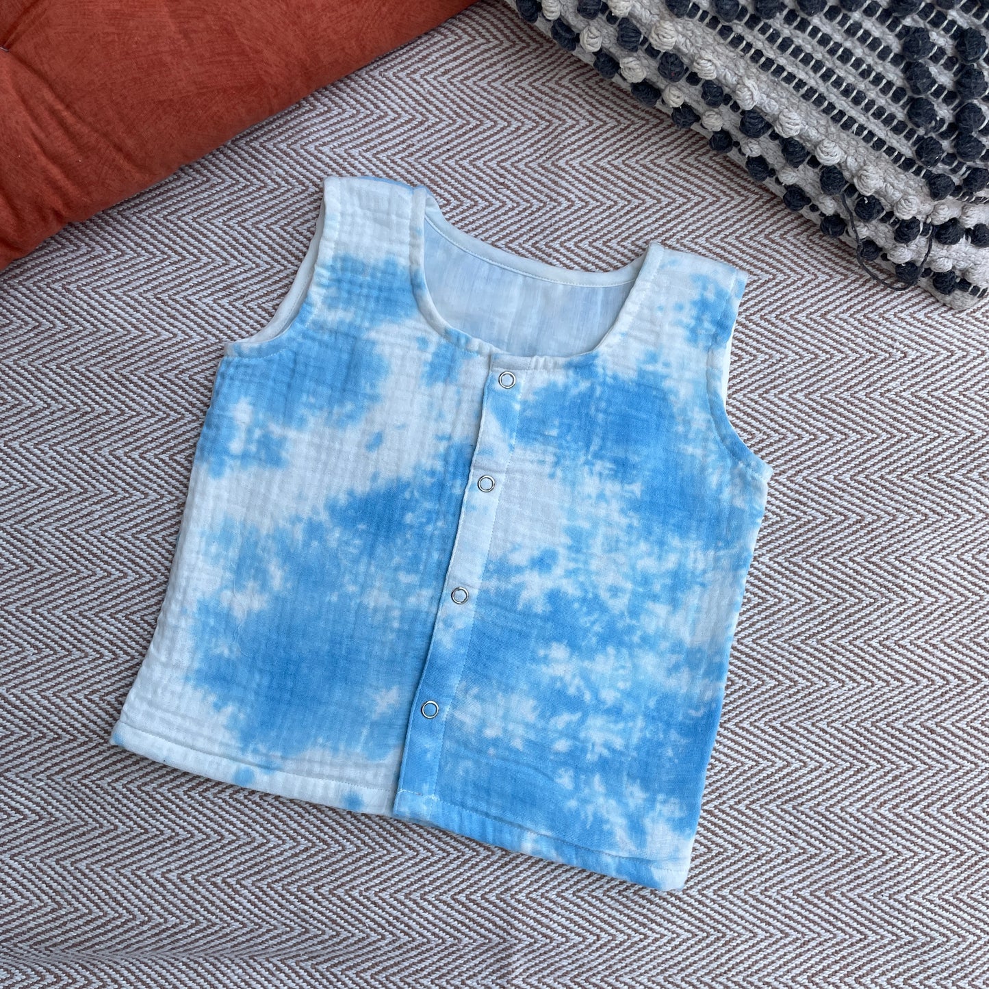 Tie-Dye Jhabla Set(Blue)