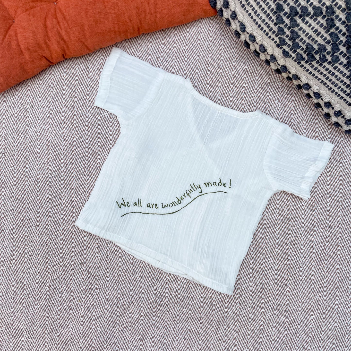 Crinkled Muslin Jhabla Set- Forest