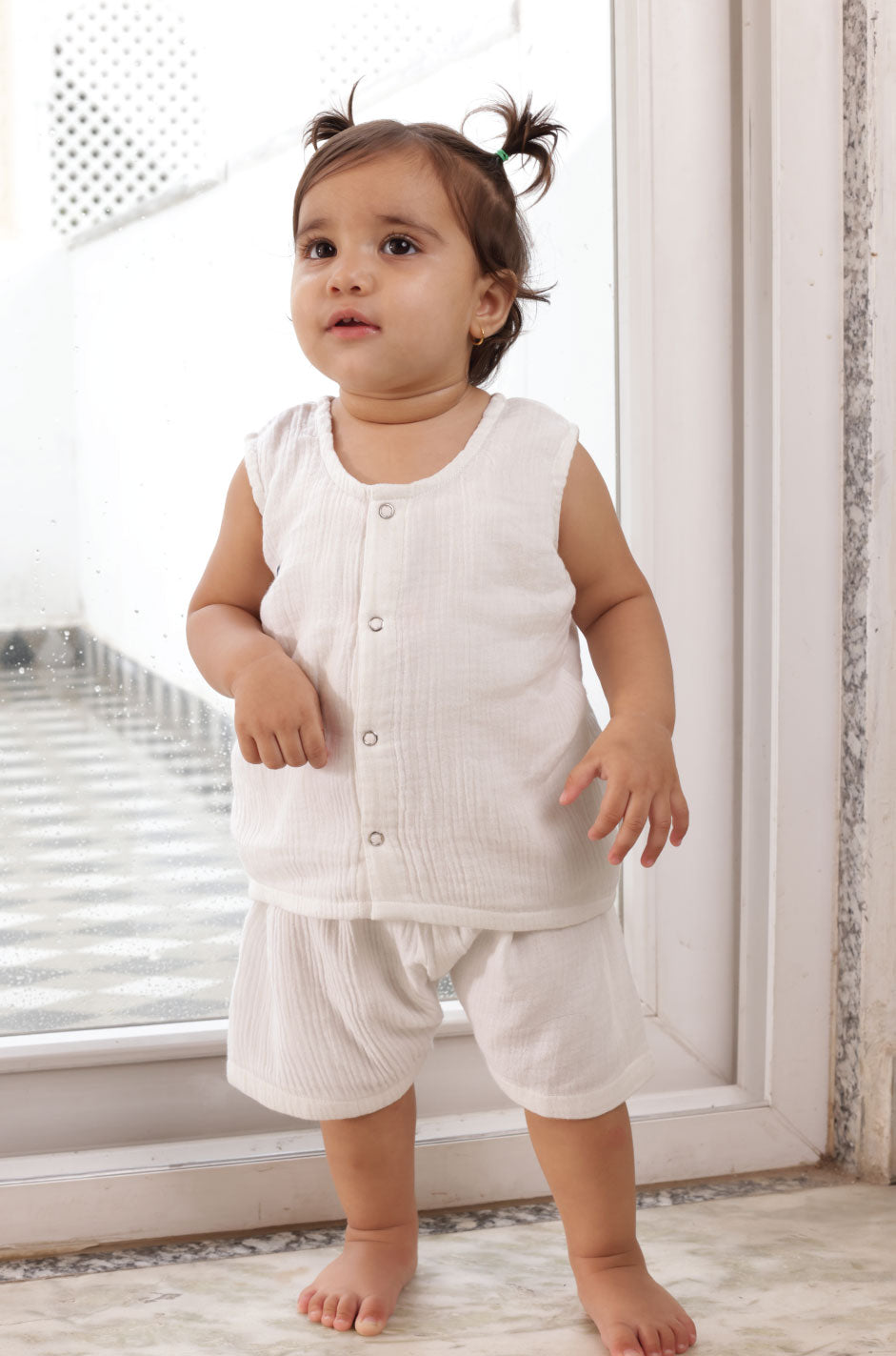Muslin Jhabla Set- Space