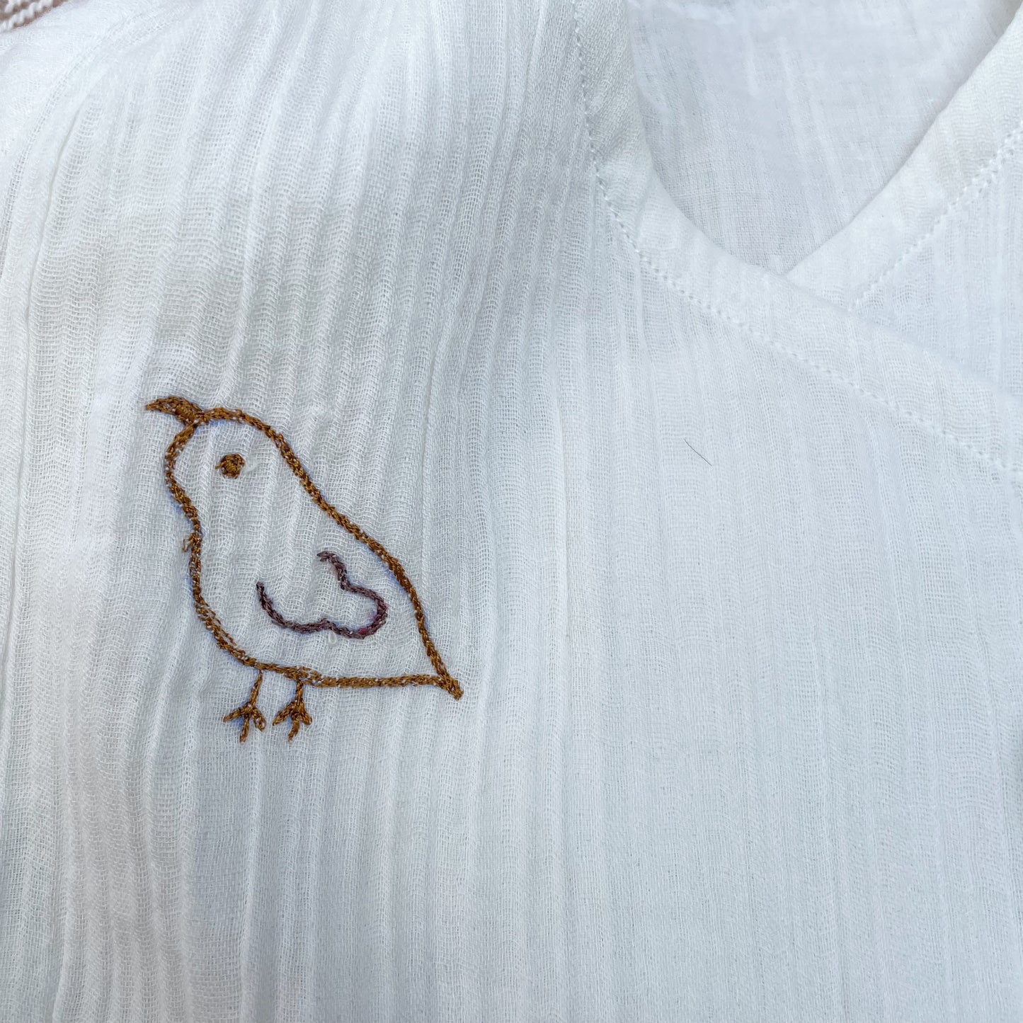 Muslin Jhabla Set- Bird
