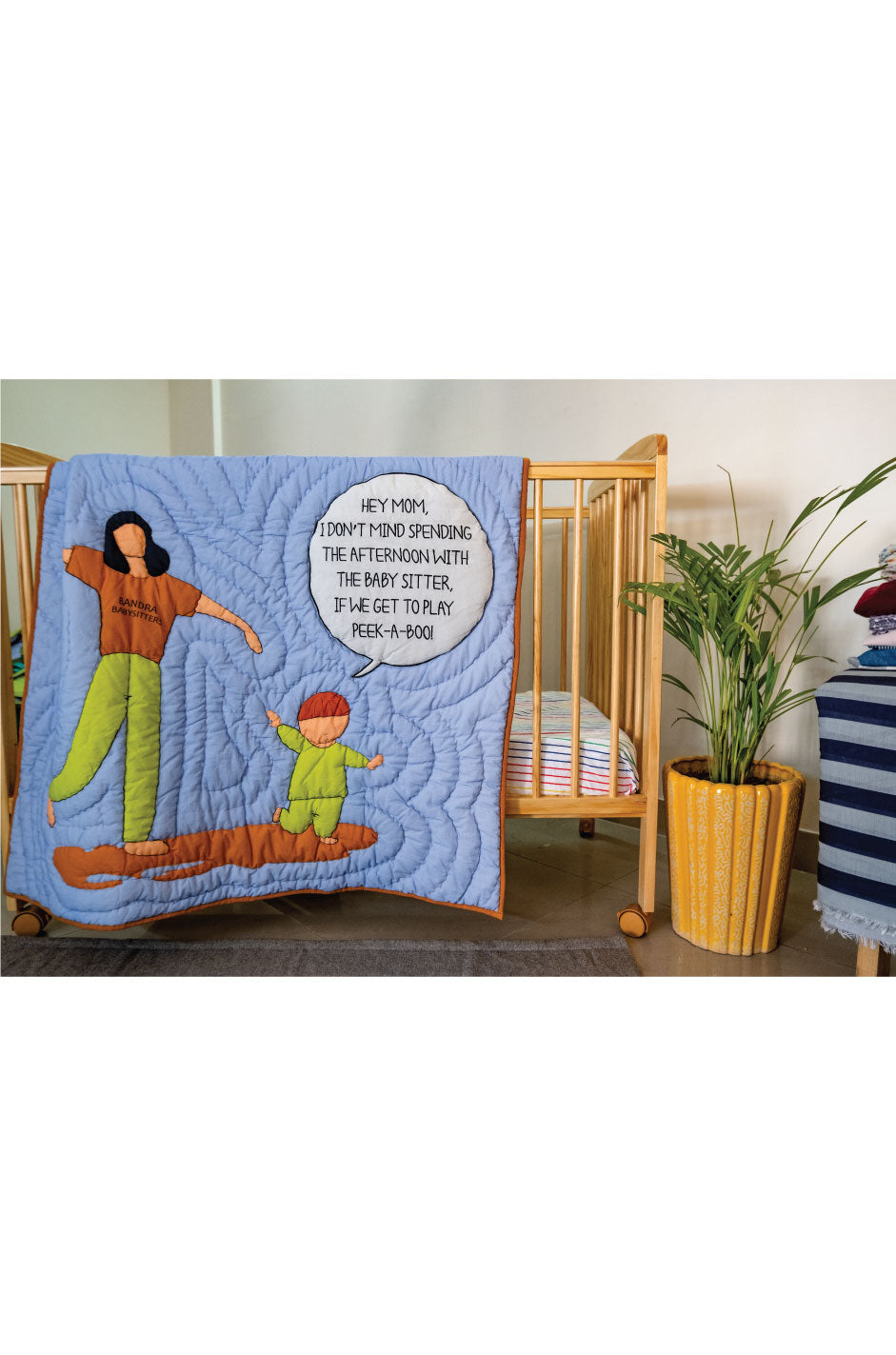 Bandra Babysitters Quilt (Boy Print) - Light Blue
