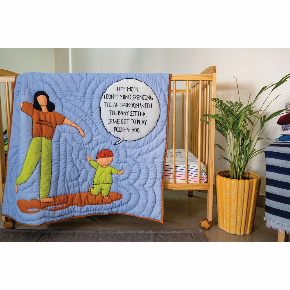Bandra Babysitters Quilt (Boy Print) - Light Blue