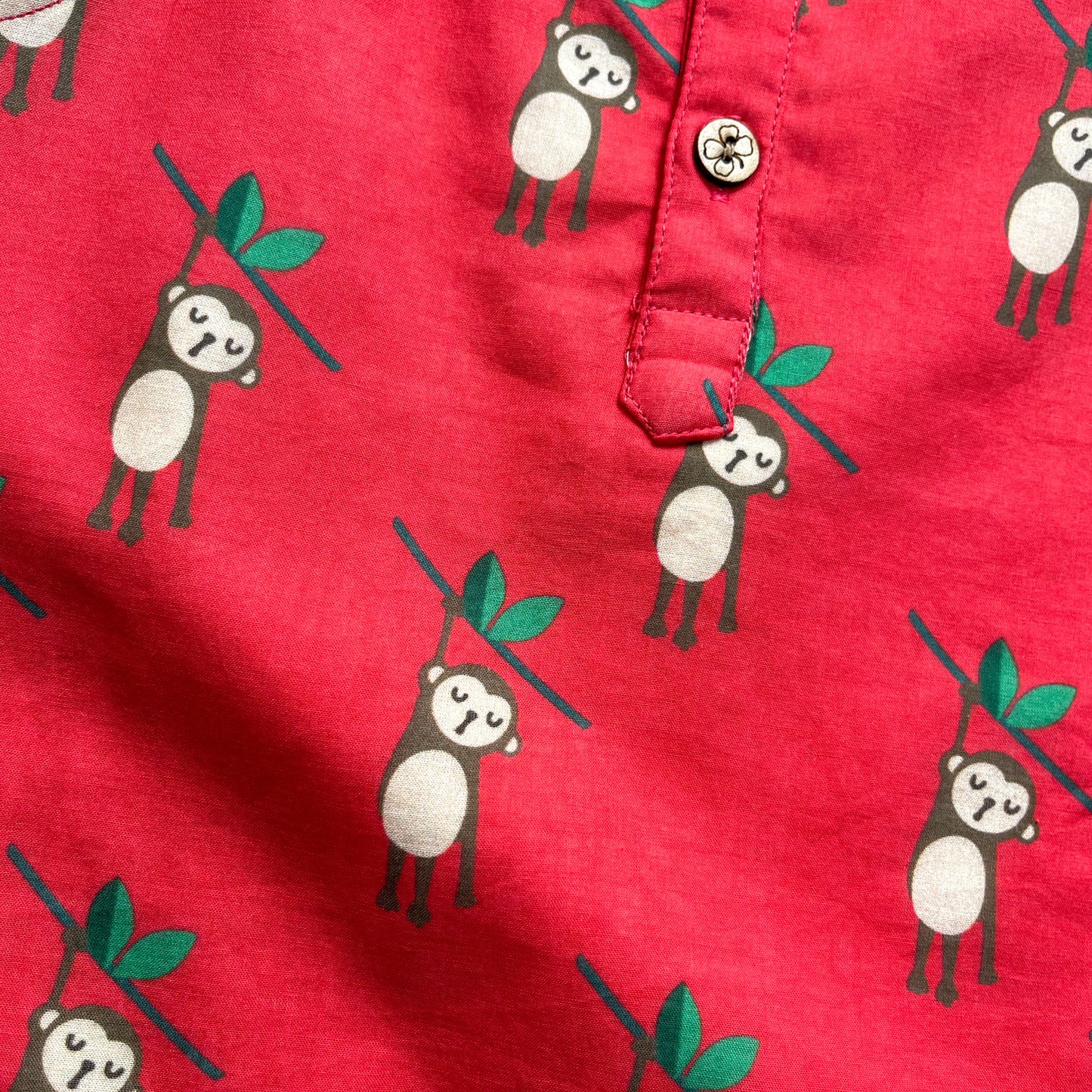 Organic Cotton Monkey Kurta for Girls