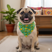 Organic Cotton Tulip print Scarf for Pets