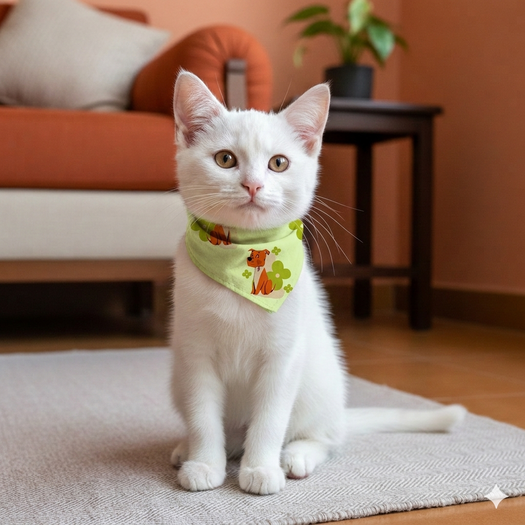 Organic Cotton Dogs Print Scarf for Pets