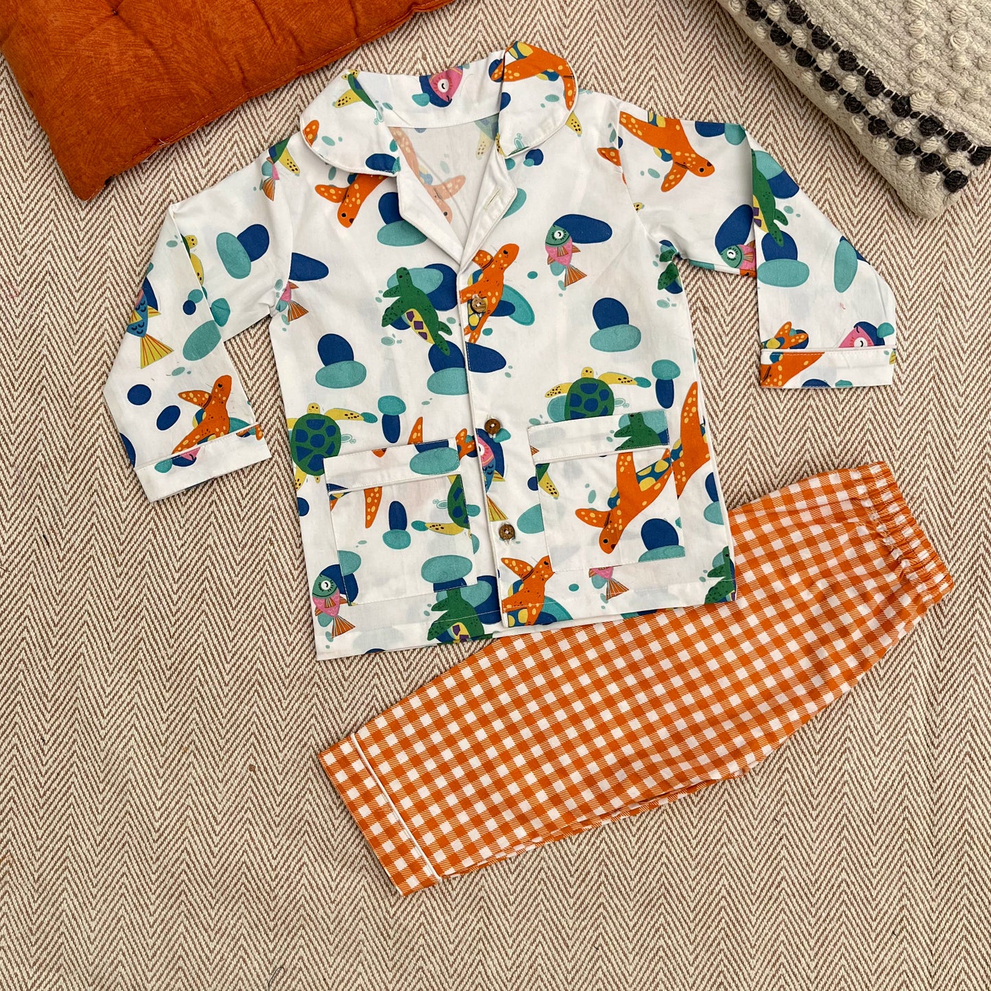 Organic Cotton Turtles Night Suit