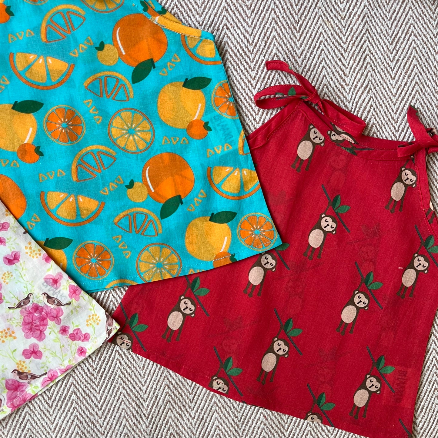 Organic Cotton Set of 3 Printed Unisex Jhablas