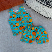 Dancing Oranges Muslin Set