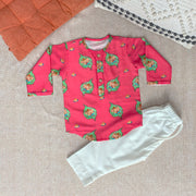 Chanderi Unisex 'In the Light of Lord Ganesha' Kurta Set