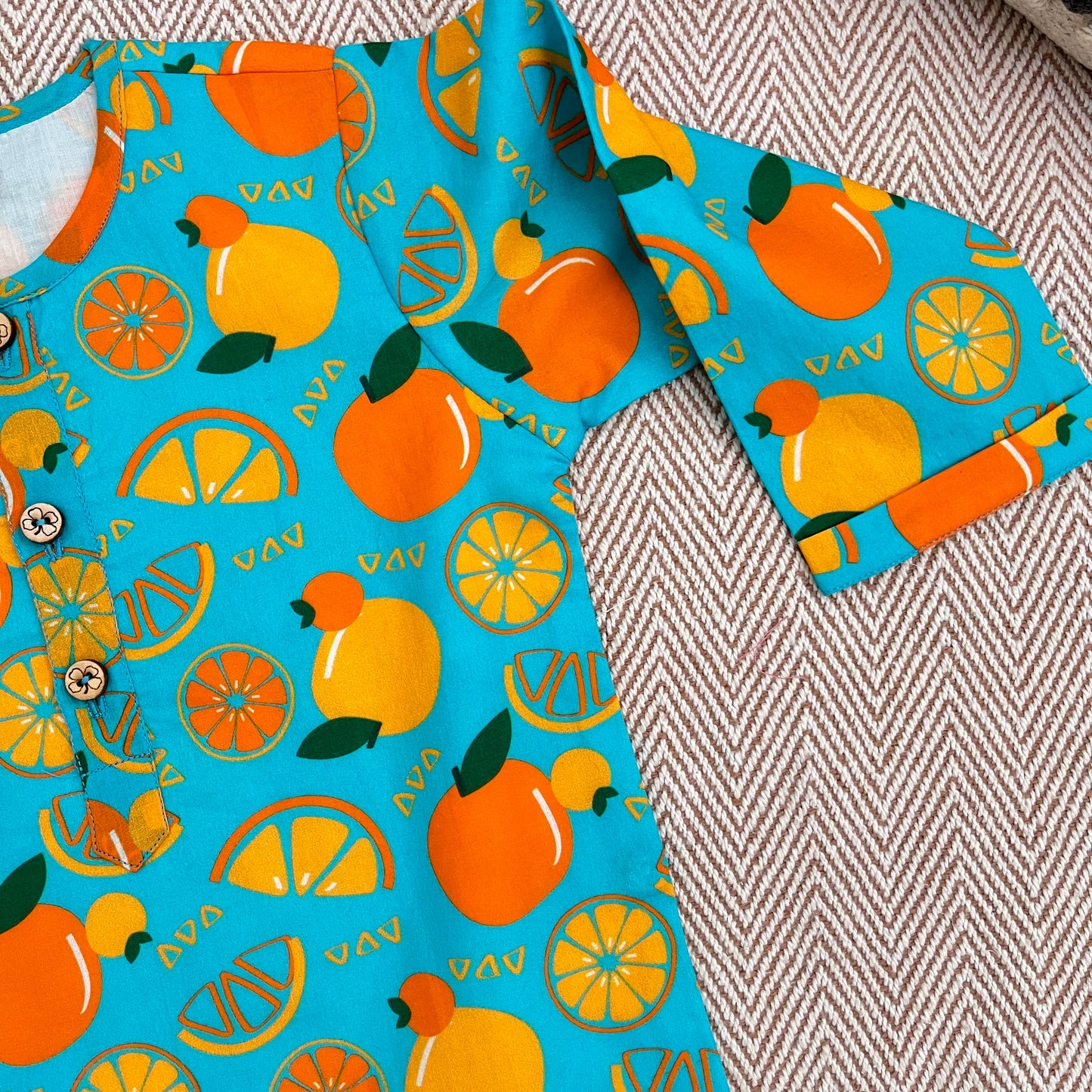 Organic Cotton Siblings Set | Dancing Oranges