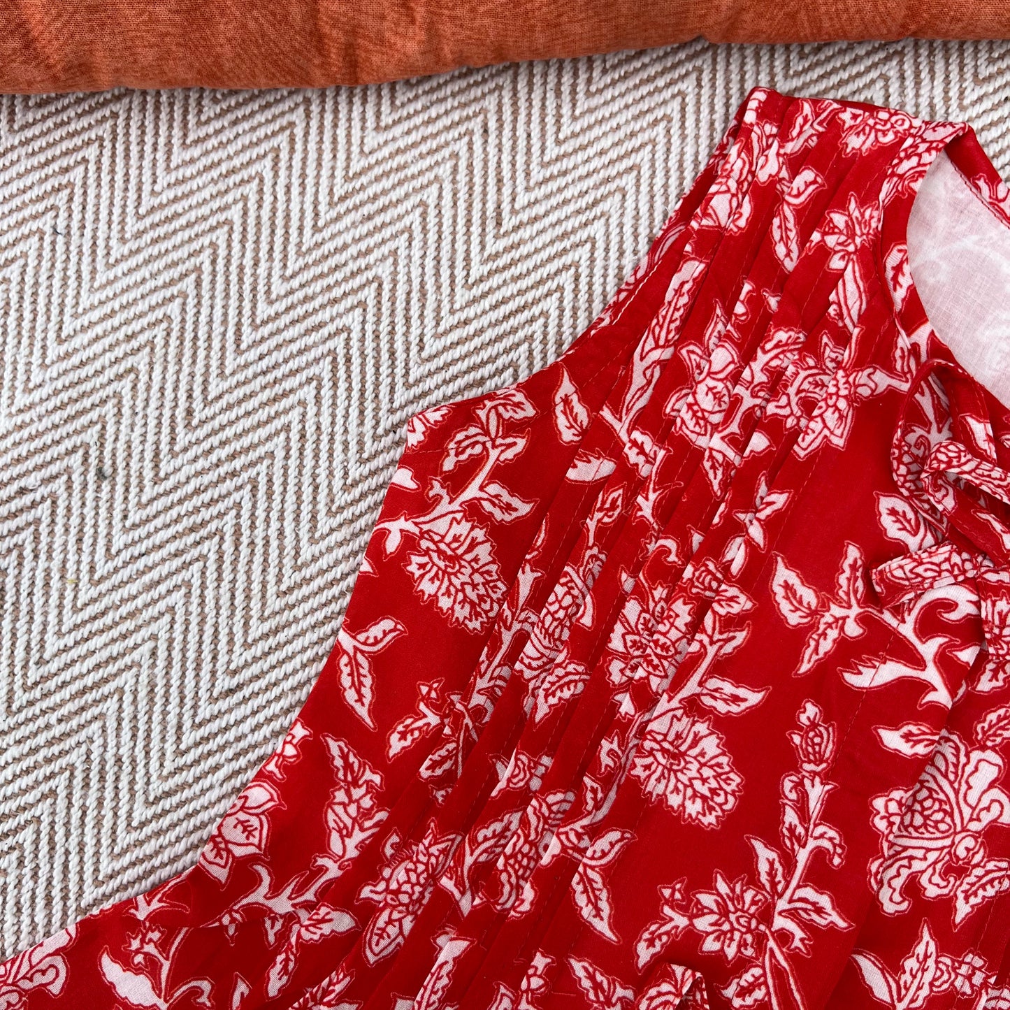 Organic Cotton 'Happiness' Coord Red Floral