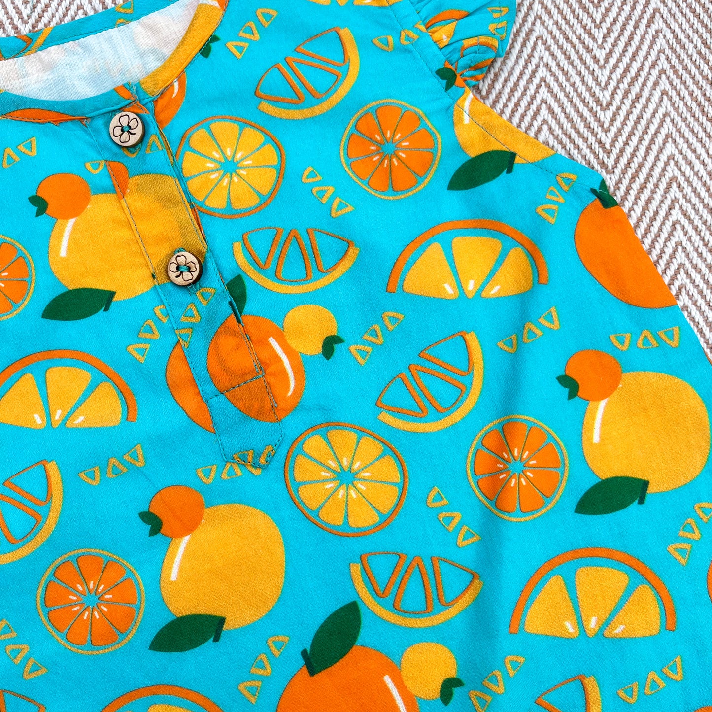 Organic Cotton Siblings Set | Dancing Oranges