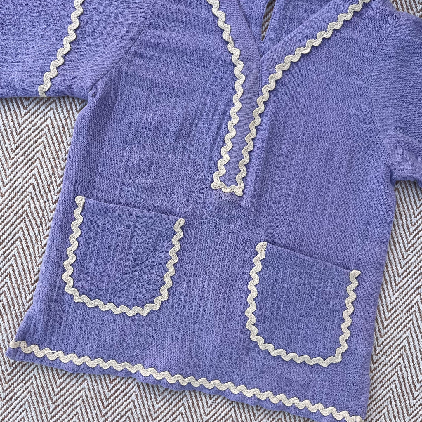 Crinkled Muslin Lace Shorts Set