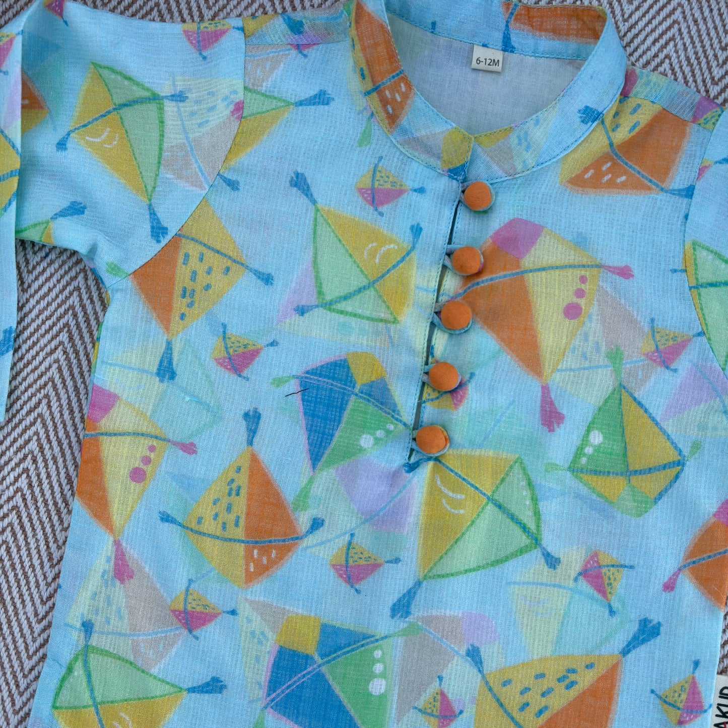 'A Sky Full of Kites'- Kota Doriya kurta for Boys
