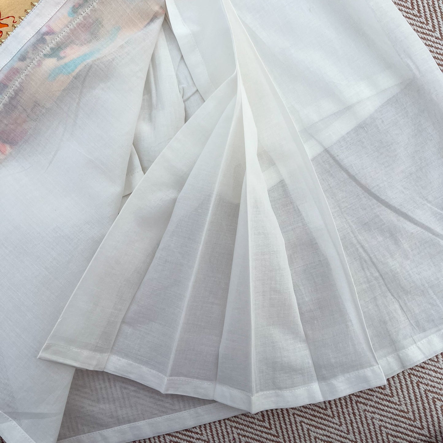 Onam special chanderi Vallamkali inspired kurta mundu set for infants, toddlers and kids- perfect for festive occasion