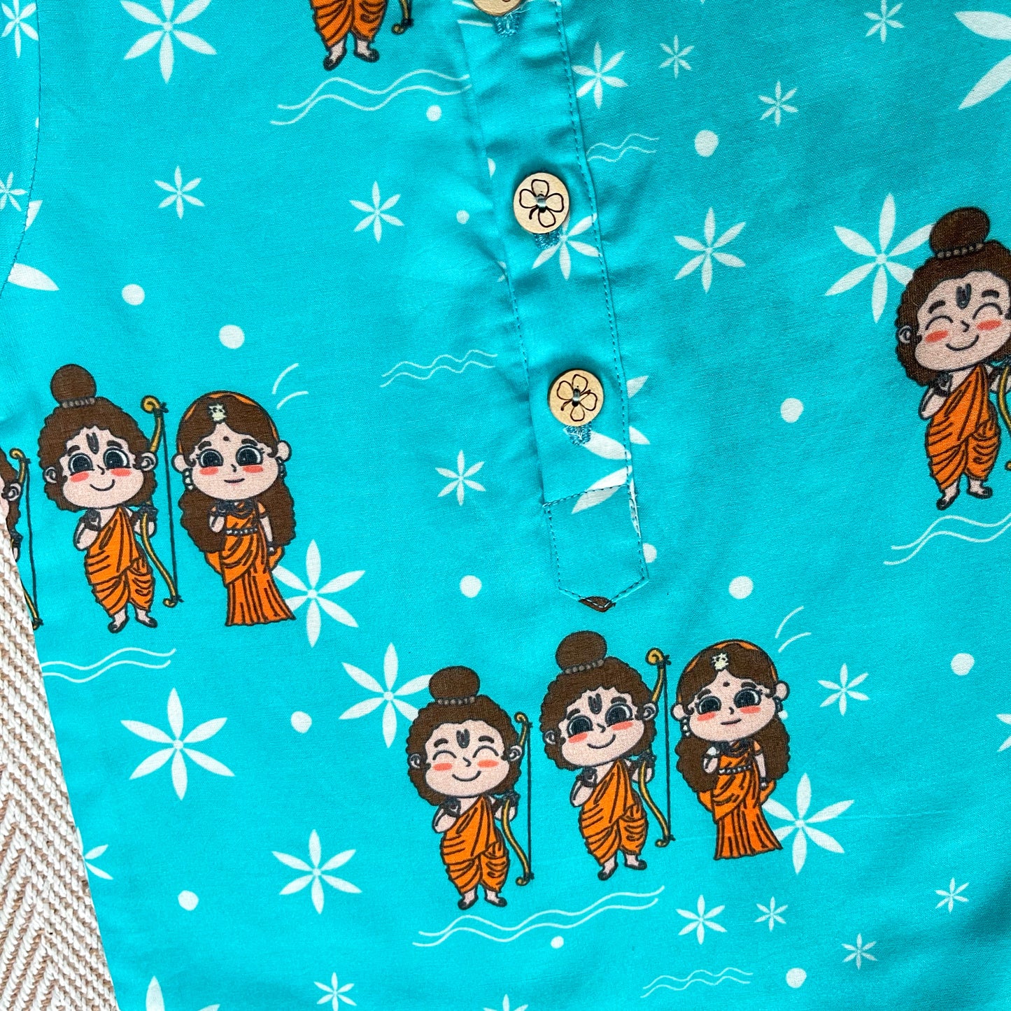 Organic Cotton Unisex 'Lord Ram' Kurta