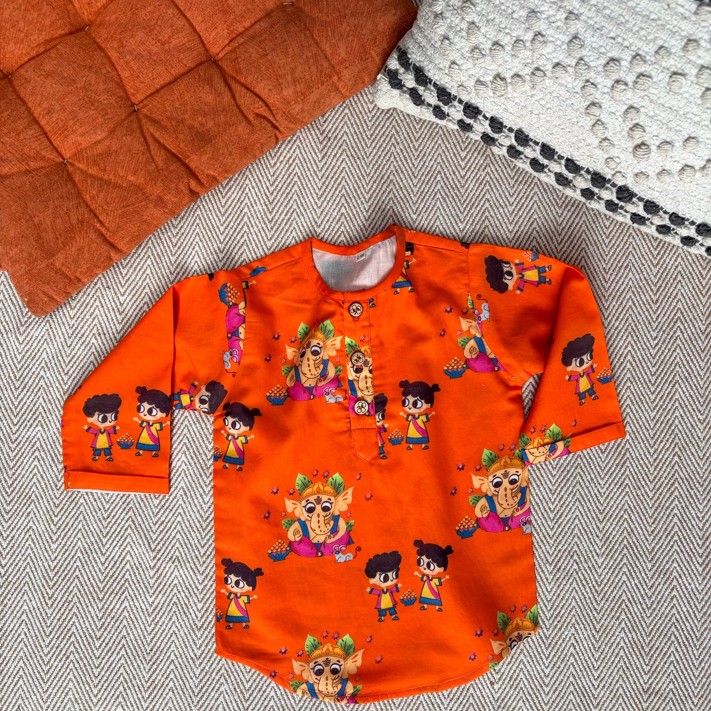 Organic Cotton Unisex 'My Friend Ganesha' Kurta
