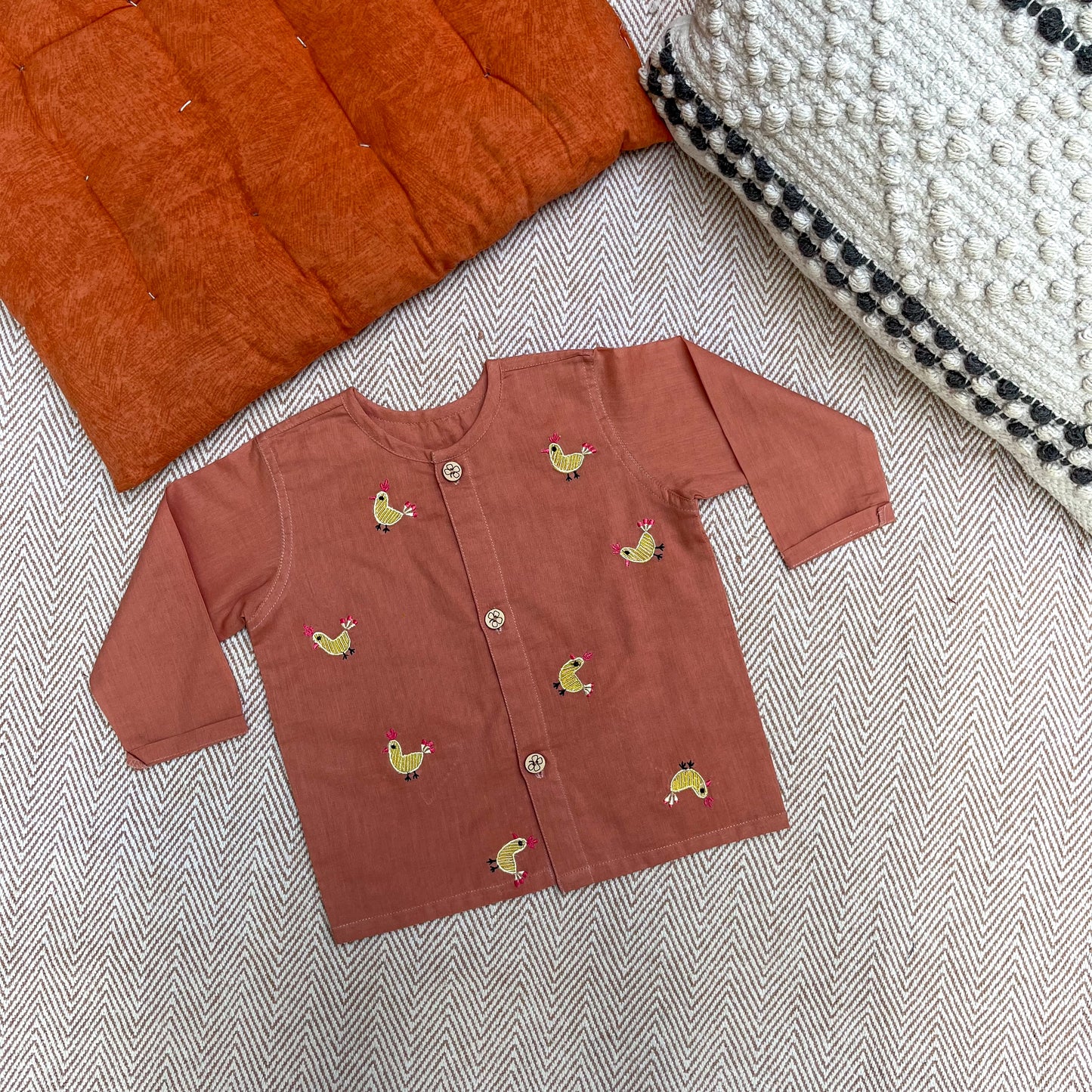 Organic Cotton Full Sleeves Jhabla Pack of two - Monkey and Hen