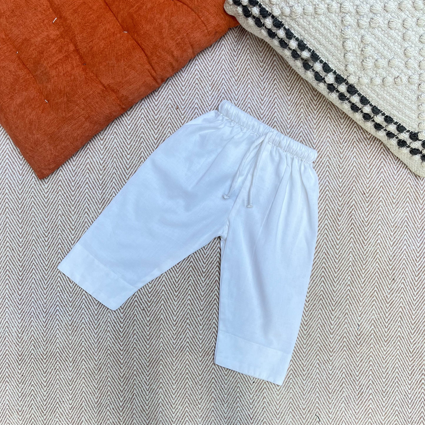 Organic Cotton Full Sleeves Jhabla with Two Pyjamas- Mango