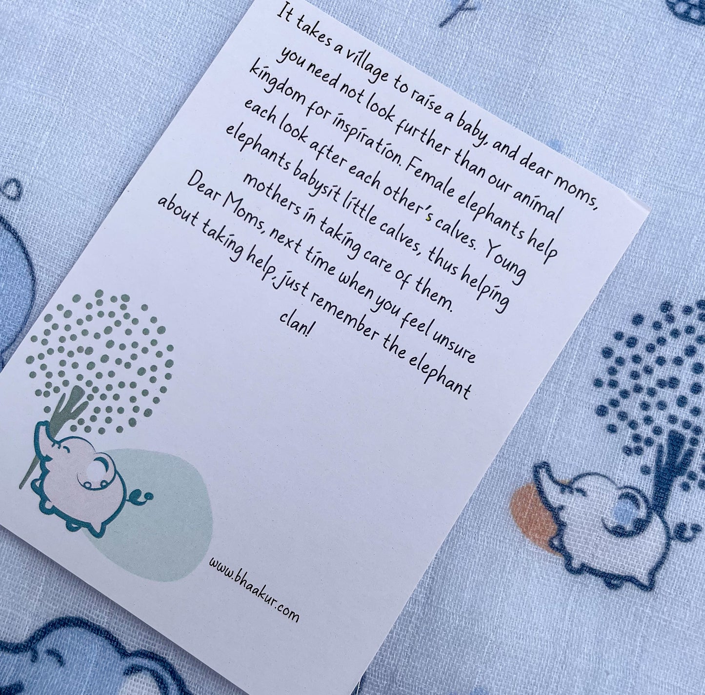 Elephant Clan Muslin Onesie