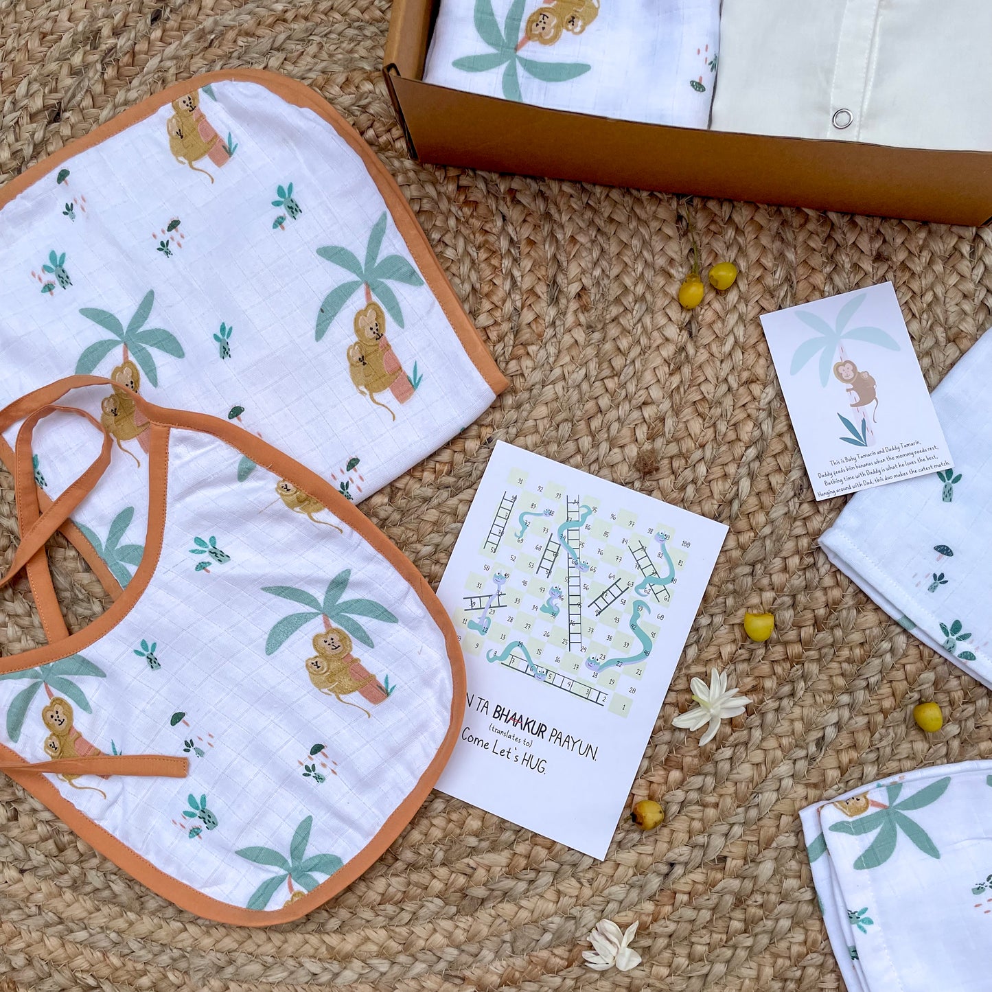 Monkeying Around Muslin Mini Gift Bundle(6 Articles)
