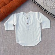 Organic Cotton Unisex Plain White Kurta