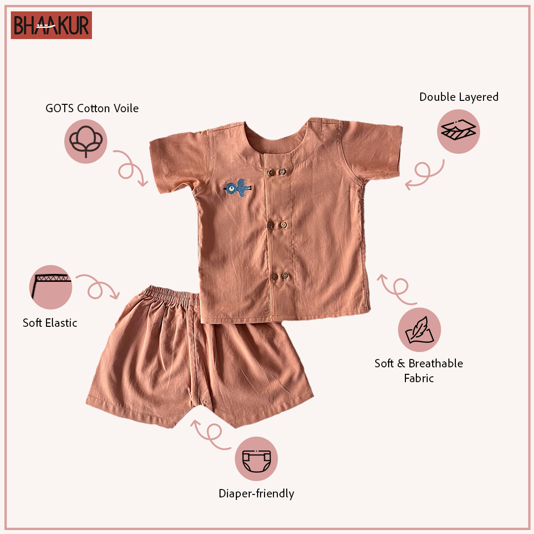 The Blue Bird Voile Jhabla Set