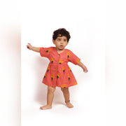 Organic Cotton Frock| Infants and Toddlers| Marigold Pink