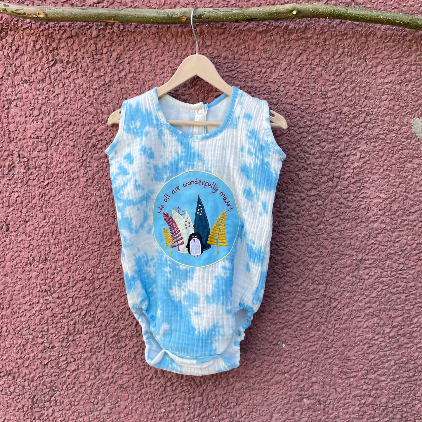 Tie-Dye Penguin Muslin Onesie