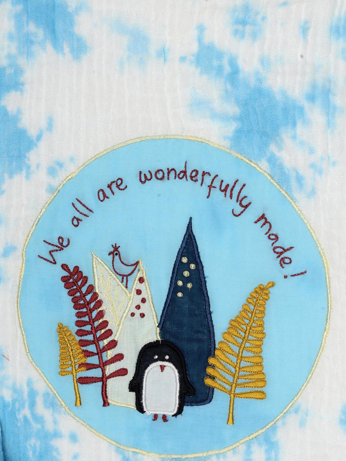 Tie-Dye Penguin Muslin Onesie