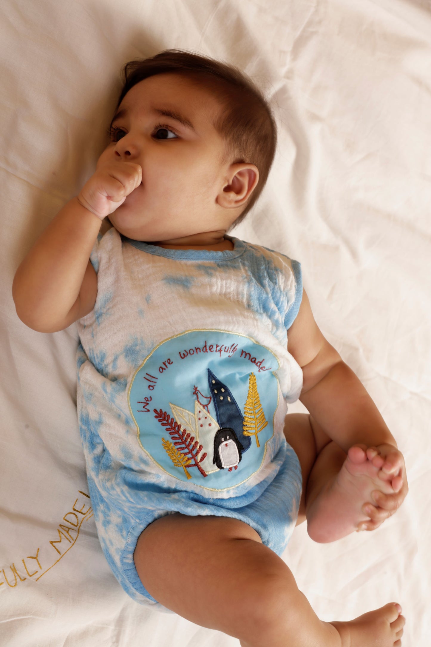 Tie-Dye Penguin Muslin Onesie