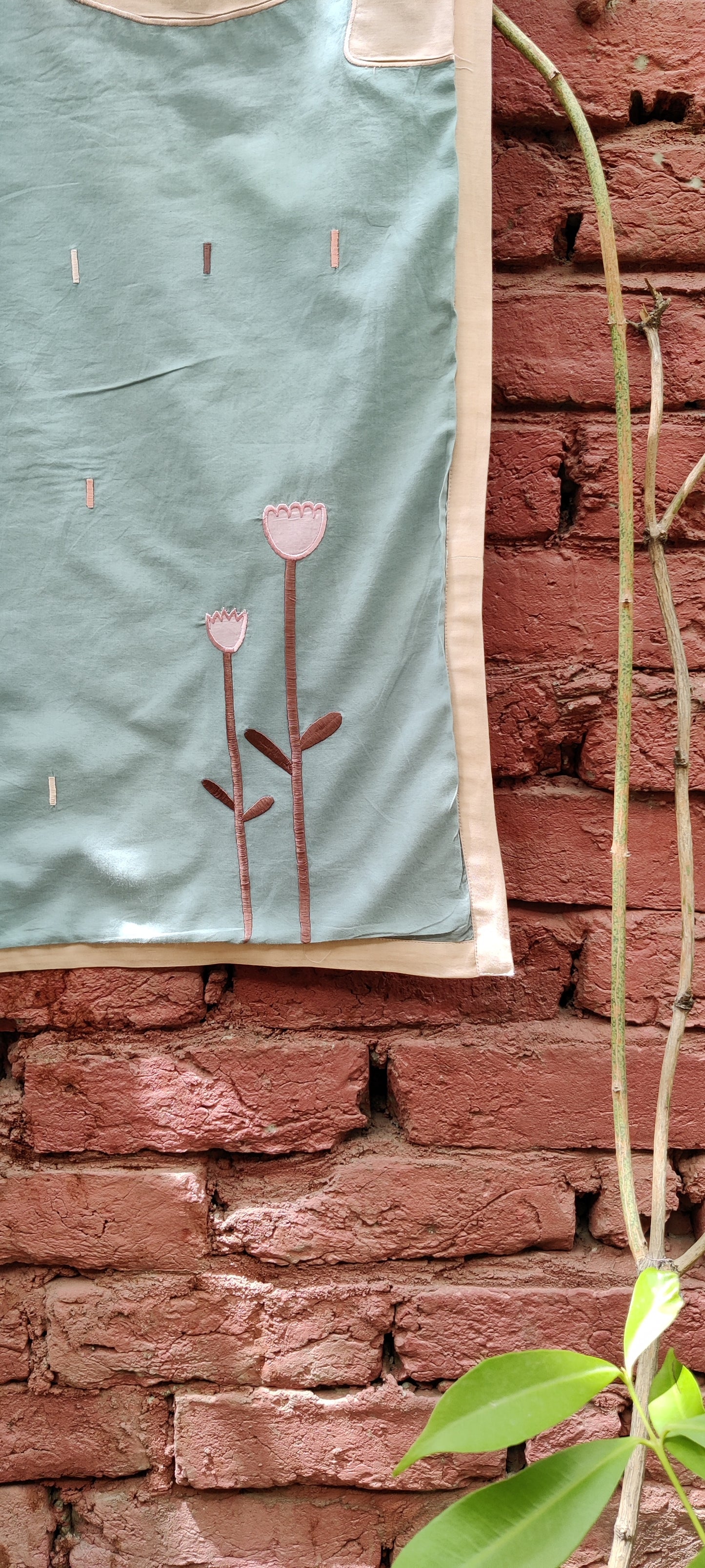 We are wonderful- Patch Work Dohar(Green)