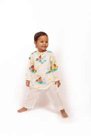 Organic Cotton Unisex Goddess Saraswati Kurta Set