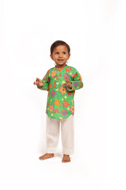 Organic Cotton Unisex Spring Floral Kurta Set