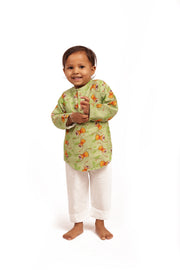 Organic Cotton Unisex Shiva's Damru Kurta Set