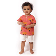 Organic Cotton Marigold Pink Jhabla Set