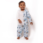 Muslin Full sleeves Unisex Jhabla Set- Elephant Clan