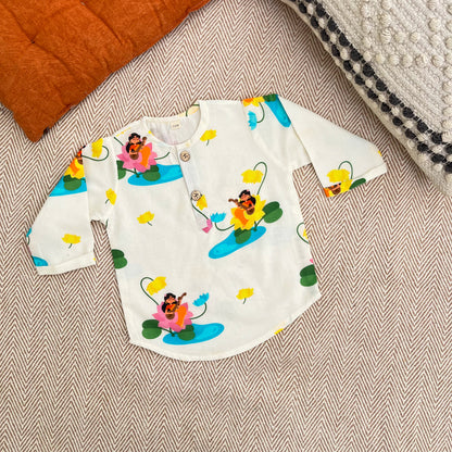Organic Cotton Unisex Goddess Saraswati Kurta