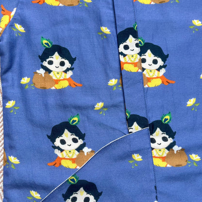 Mul Chanderi 'Nanha Krishna' Kurta Set for Boys