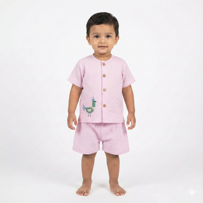 Organic Cotton 'Kook-Doo-Koo' Jhabla Set
