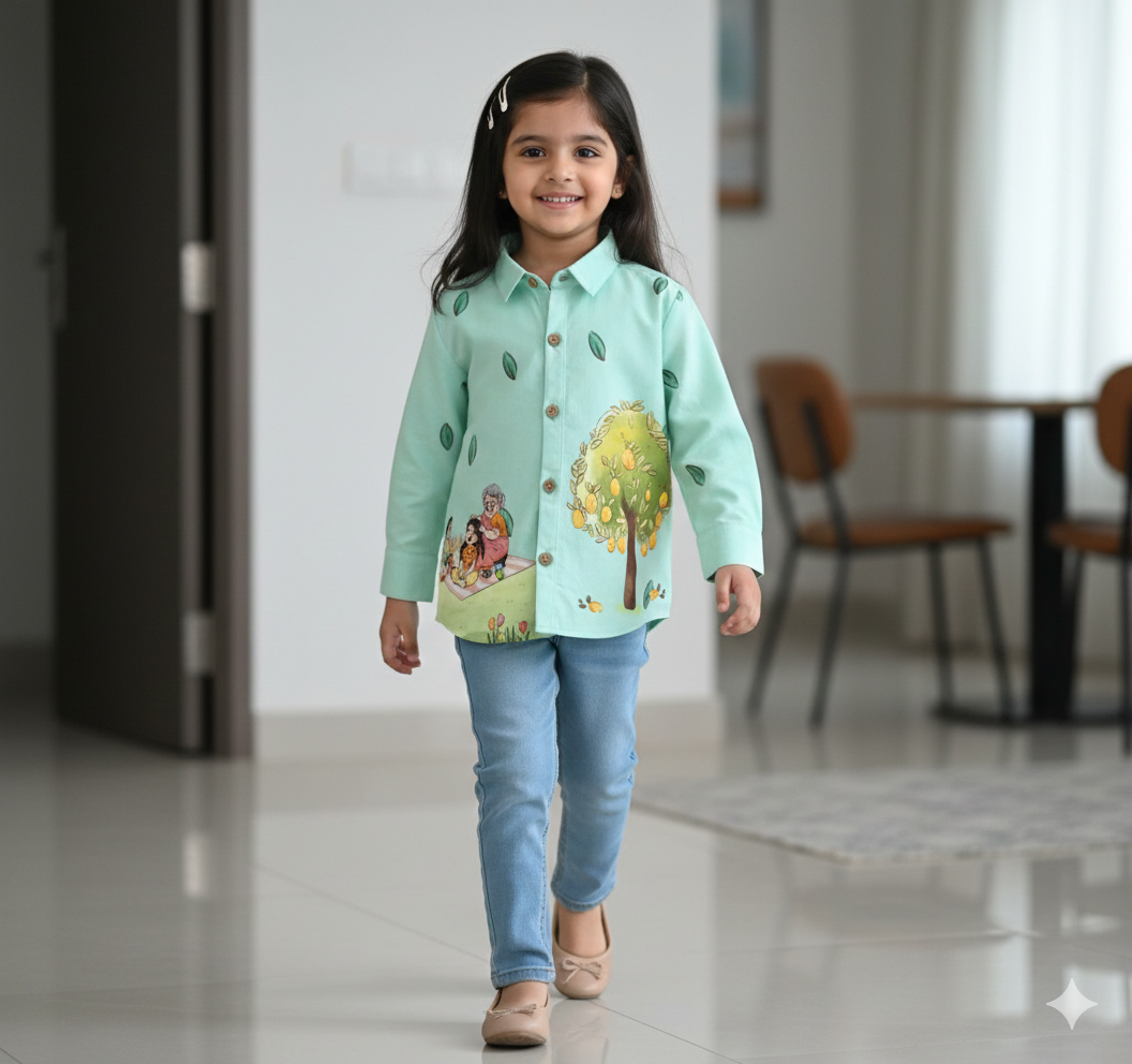 'Nani ka Ghar' Unisex Cotton Linen Shirt