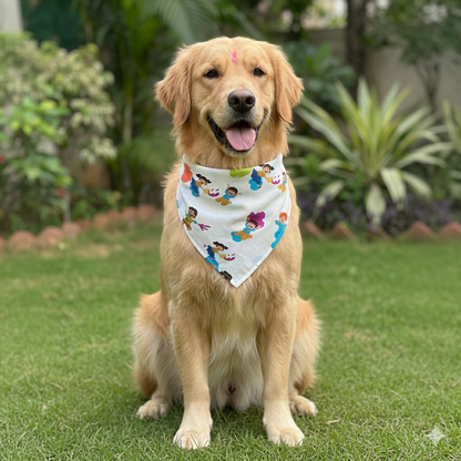 Organic Cotton 'Holi Hai' Scarf for Pets