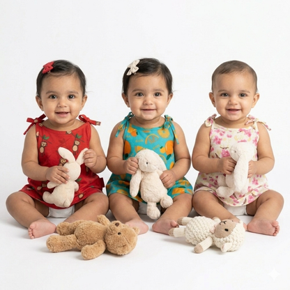 Organic Cotton Set of 3 Printed Unisex Jhablas