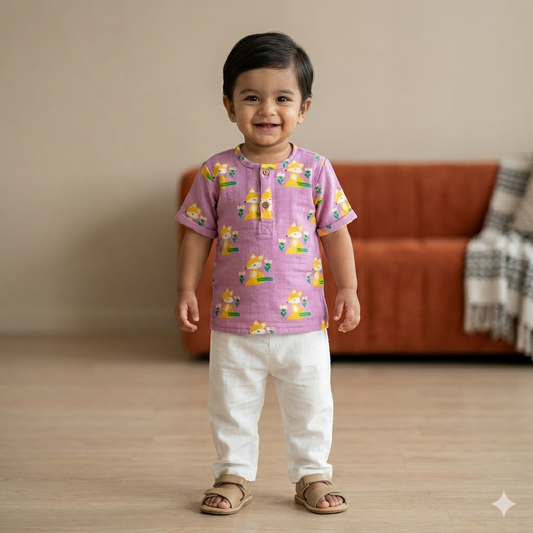 Fox Print Unisex Co-ord set